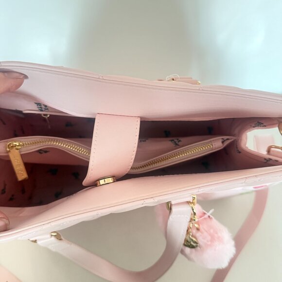 NWT BETSY JOHNSON xomattie Pink Tote Valentines Handbag Sweethearts Candy Hearts - Picture 5 of 7